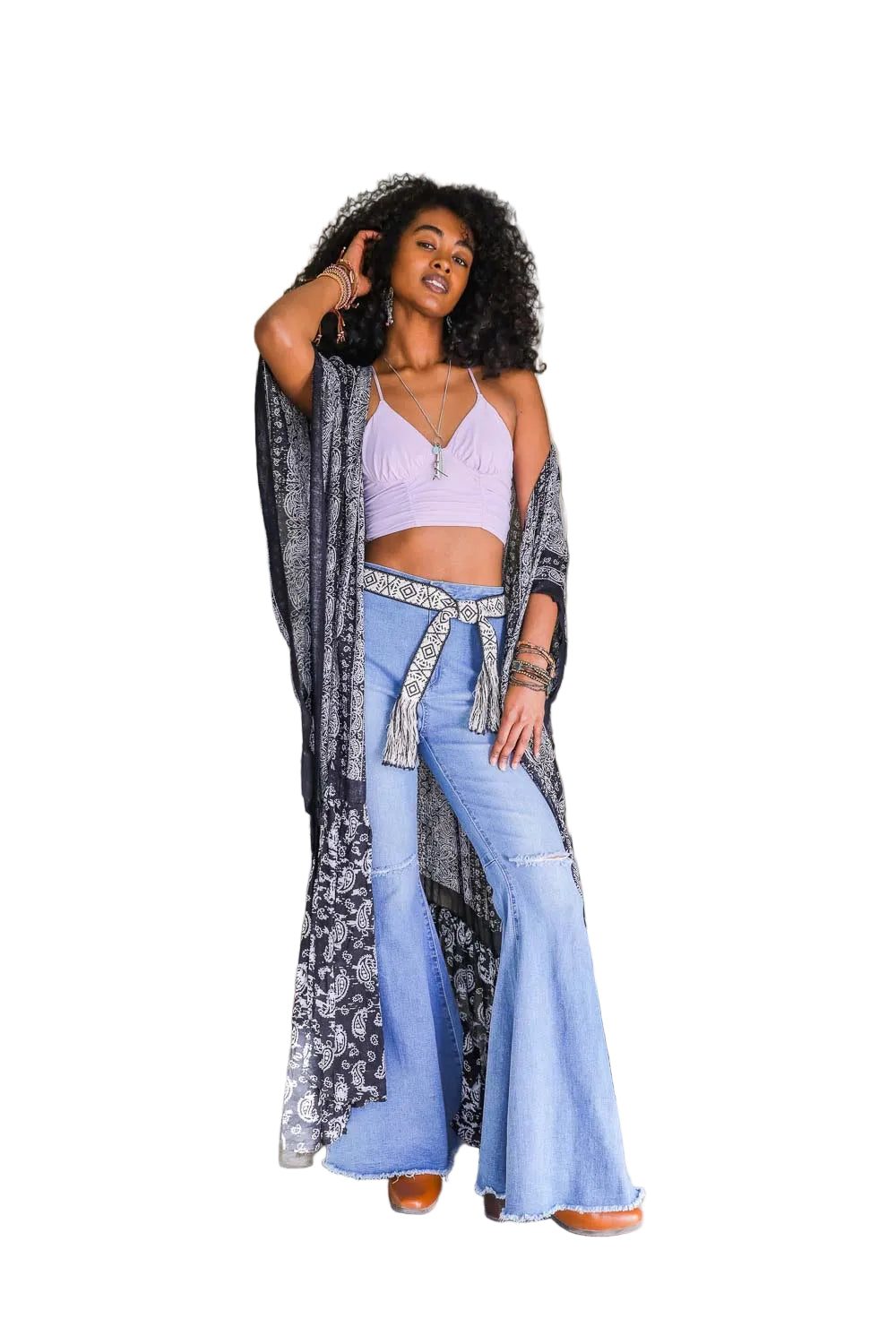 Paisley Free Flow Kimono