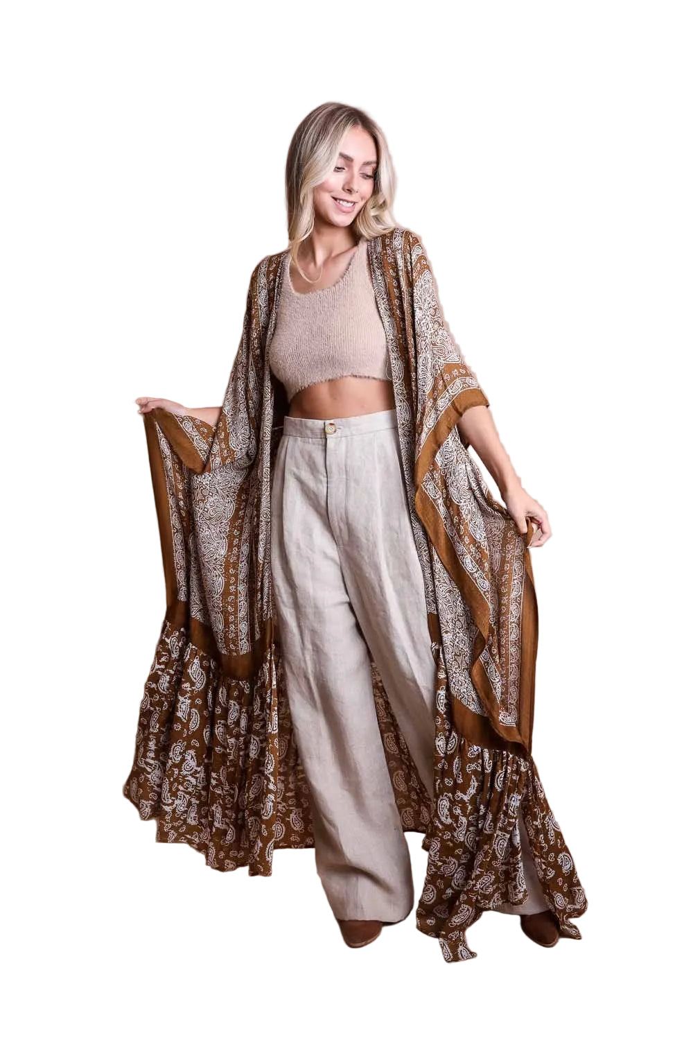 Paisley Free Flow Kimono
