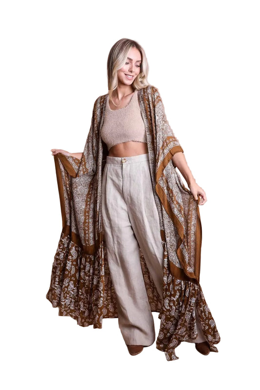 Paisley Free Flow Kimono