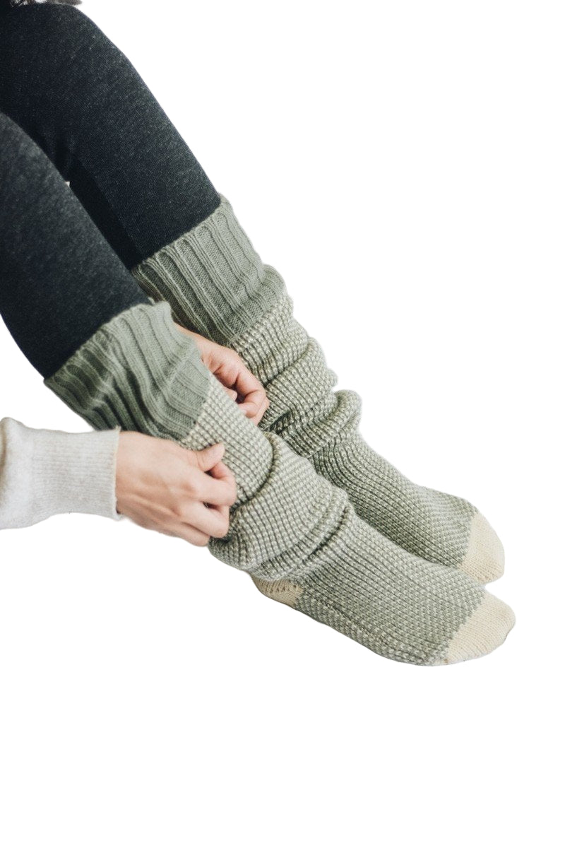 Cozy Ribbed Knit Lounge Socks