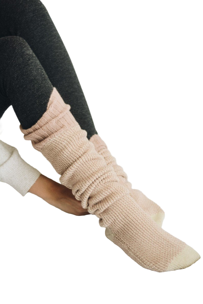 Cozy Ribbed Knit Lounge Socks