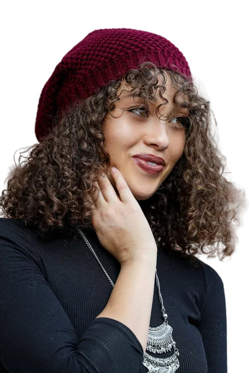 Slouch Waffle Knit Beanie