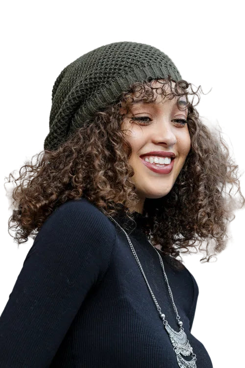Slouch Waffle Knit Beanie
