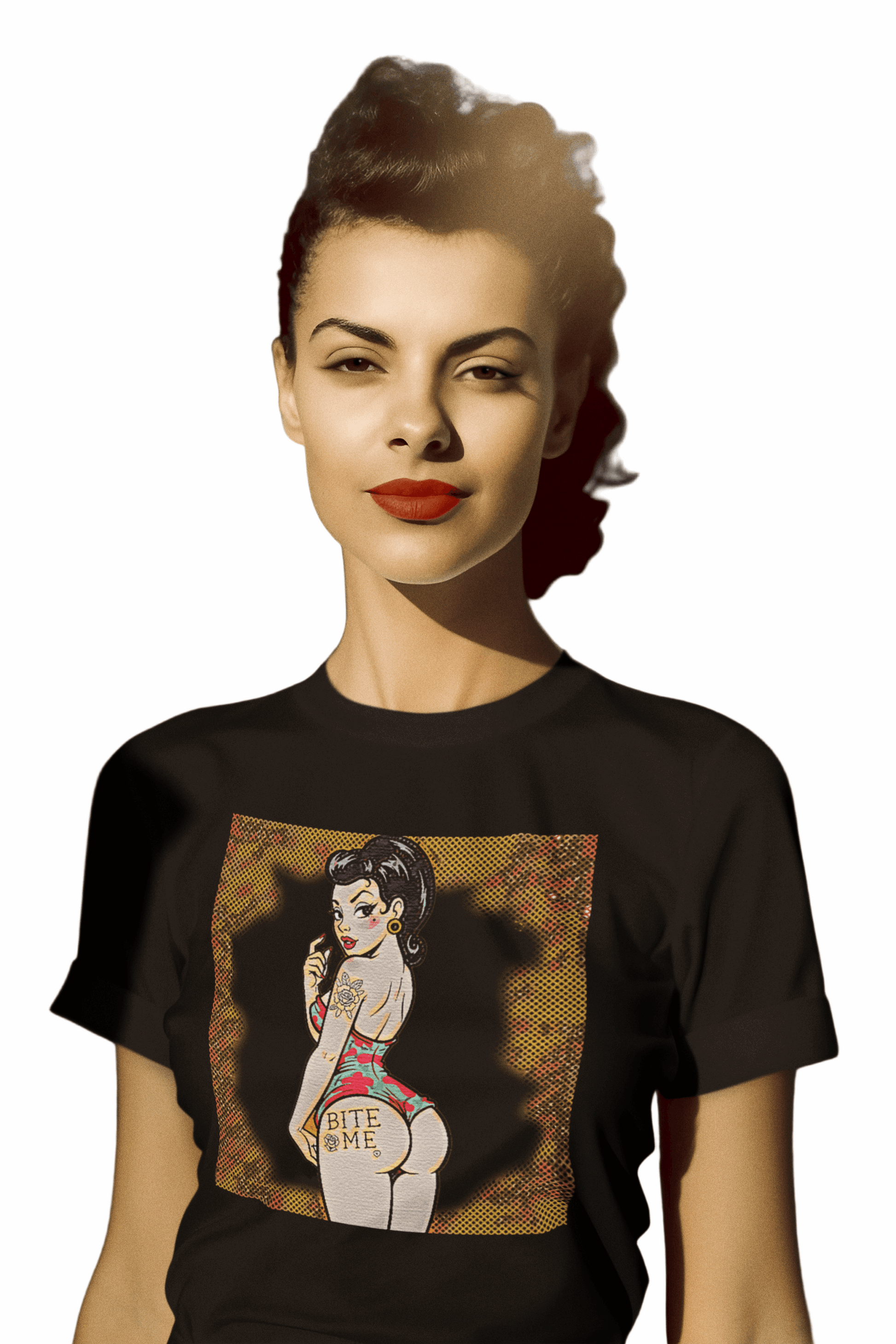 Bite Me Pin Up Graphic Tee