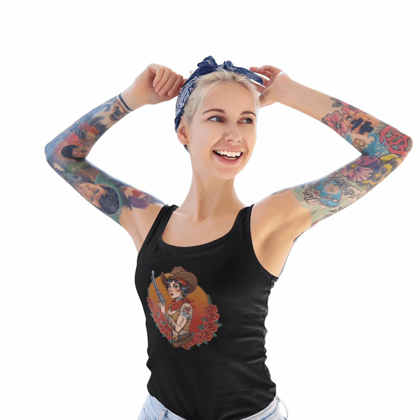 Vintage Tattooed Outlaw Ideal Racerback Tank
