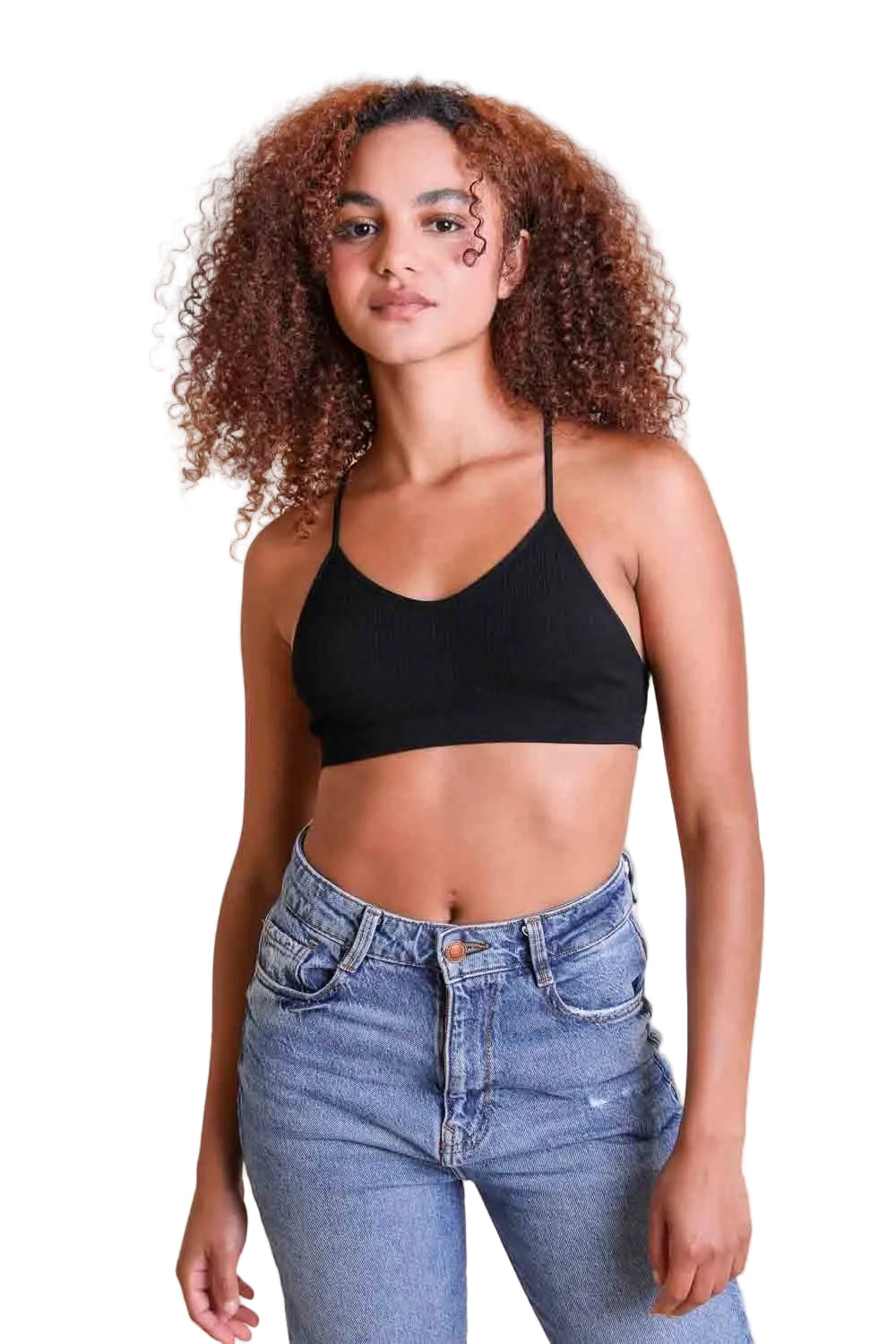 Tattoo Back Bralette – Seamless Design with Mesh Detail