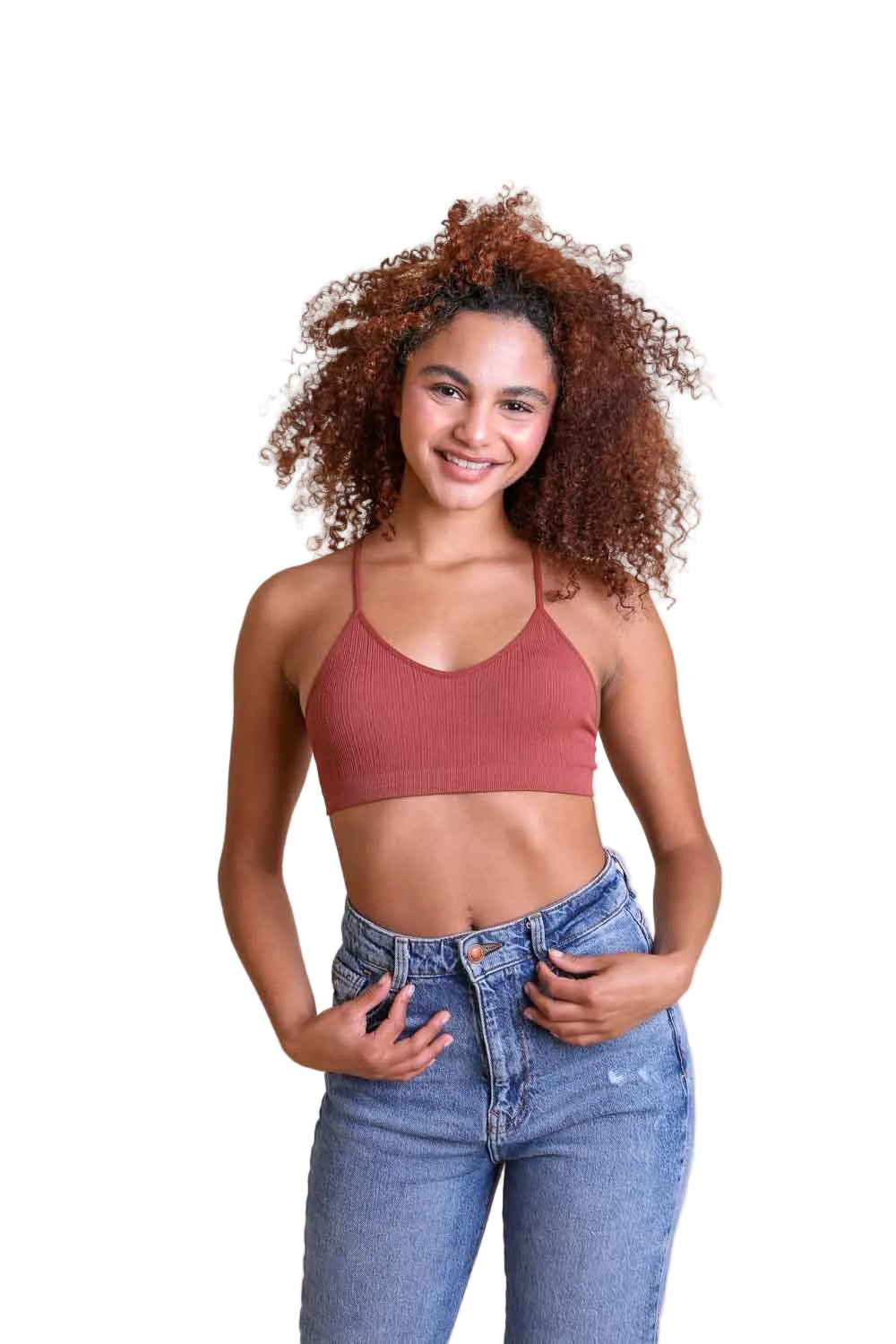Tattoo Back Bralette – Seamless Design with Mesh Detail