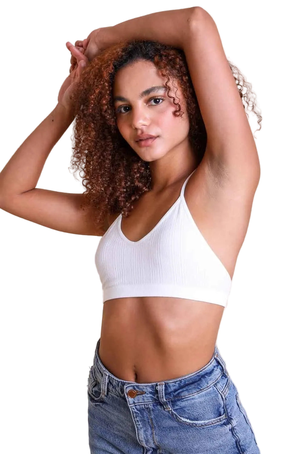 Tattoo Back Bralette – Seamless Design with Mesh Detail