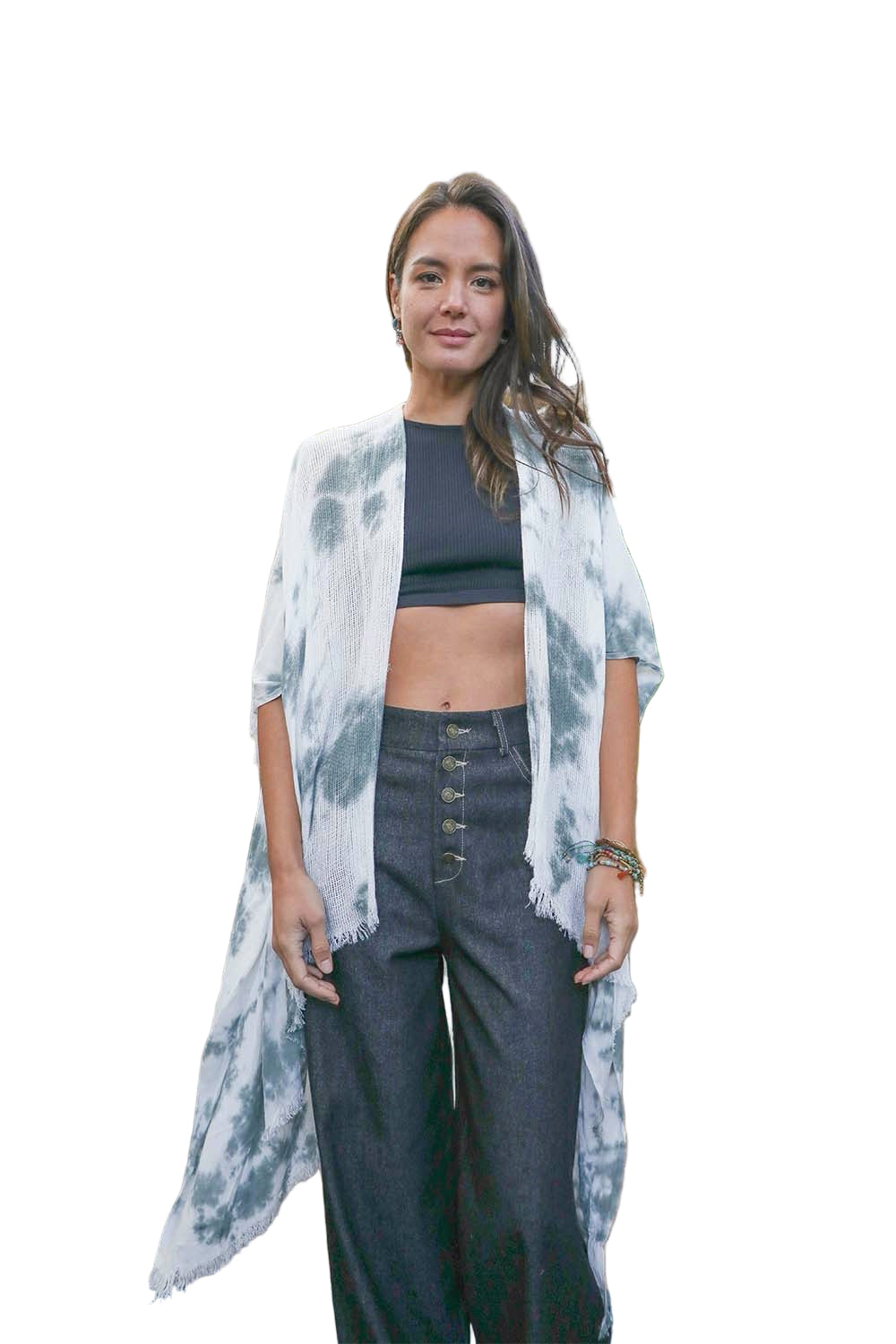Festive Tie-Dye Kimono