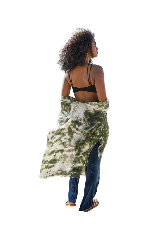 Festive Tie-Dye Kimono
