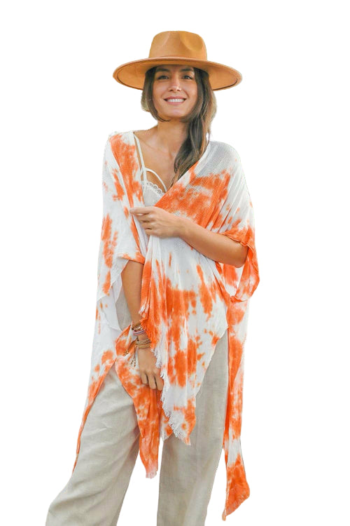 Festive Tie-Dye Kimono
