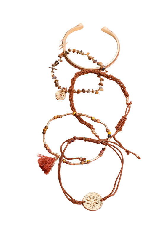 Unique Tiger Eye Beads Stackable Bracelet