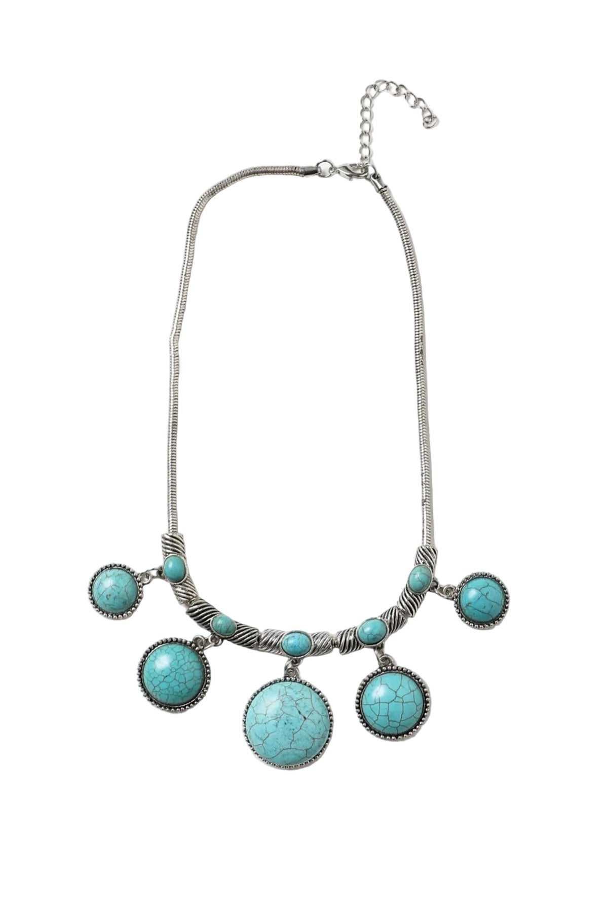 Turquoise Charm Link Necklace