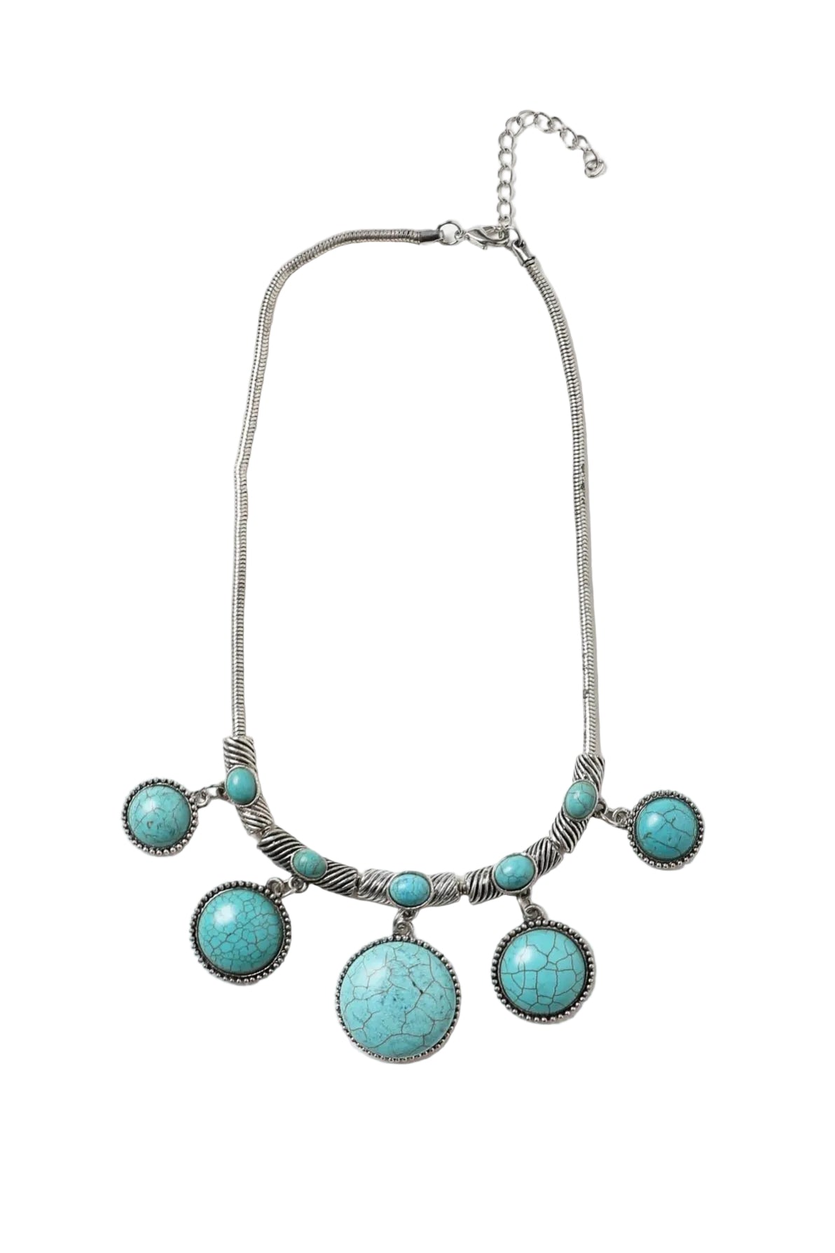 Turquoise Charm Link Necklace