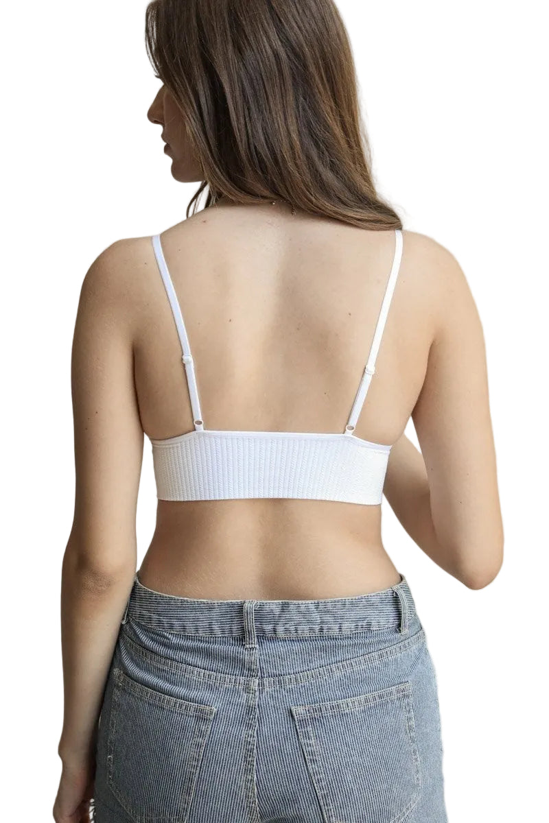 Waistband Loop Lace Brami – Feminine Stretchy Cami Top