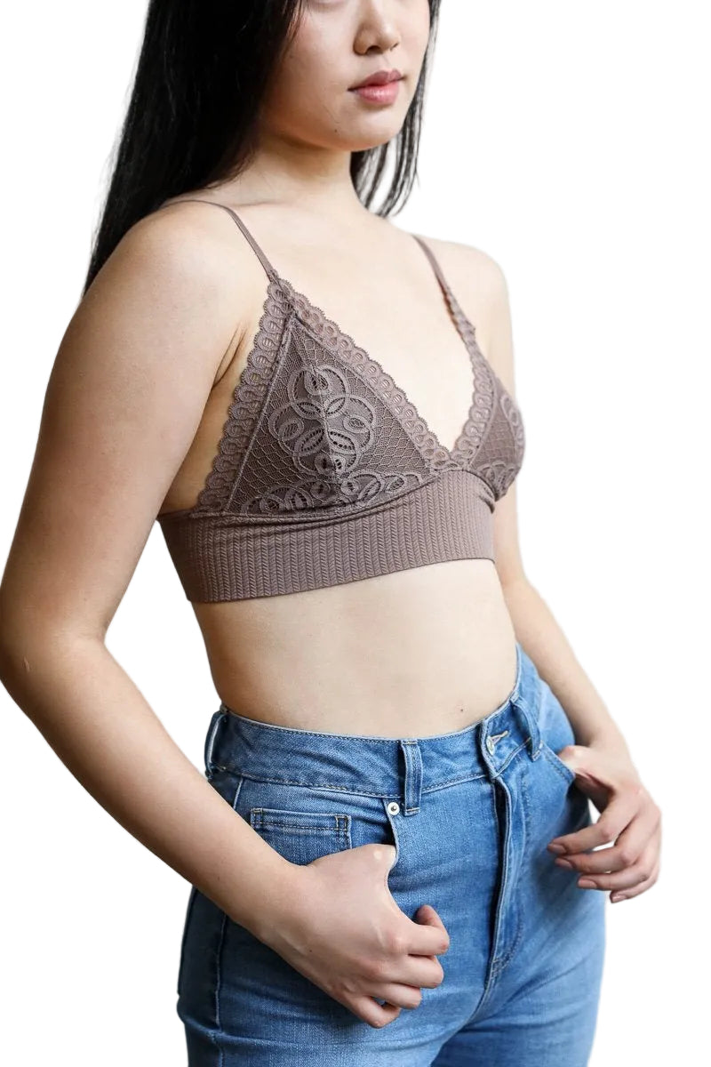 Waistband Loop Lace Brami – Feminine Stretchy Cami Top