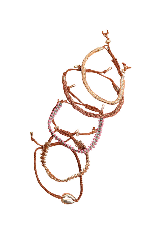 Woven Stackable Beaded Bracelet