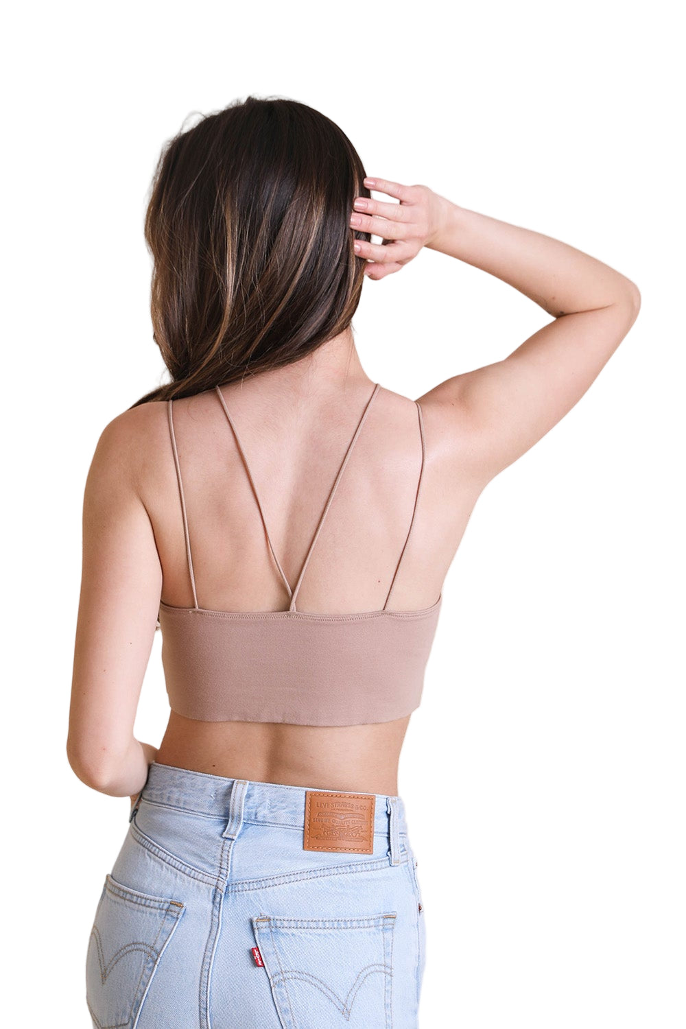 Y-Neck Plunge Crop Top